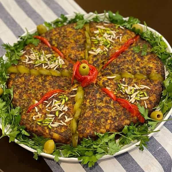 طرز تهیه کوکو لوبیا سبز تبریزی رزا منتظمی با پنیر پیتزا در فر