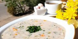 طرز تهیه سوپ سفید رستورانی میان و عده رژیمی ساده و سریع