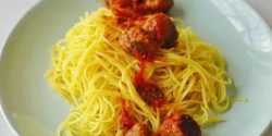 طرز تهیه اسپاگتی سبزیجات خوشمزه رژیمی شام دونفره ساده و سریع