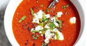 طرز تهیه و پخت سوپ گوجه فرنگی ایتالیایی خوشمزه مجلسی با خامه