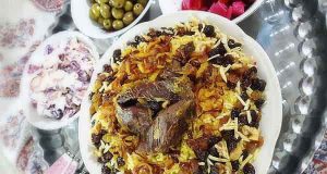 طرز تهیه و پخت پلو بحرینی خوشمزه مجلسی با گوشت و مرغ