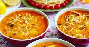 سوپ ورمیشل طرز تهیه و پخت سوپ ساده سبزیجات رژیمی با مرغ