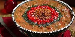 آش انار بدون گوشت تهیه و پخت آش شیرازی مخصوص بختیاری ها