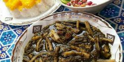 طرز تهیه خورشت کنگر شیرازی دو نفره با گوشت مجلسی ساده