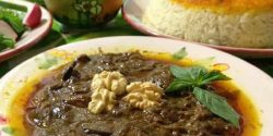 طرز تهیه خورشت بدون گوشت و مرغ با برنج ایرانی دونفره ساده و سریع