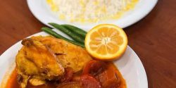 طرز تهیه غذا با بادمجان و مرغ و غوره شام نونی برای مهمان ساده و سریع